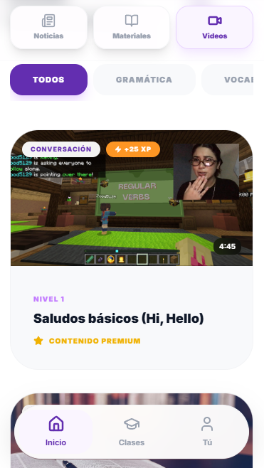 Portal de Alumnos — Videos
